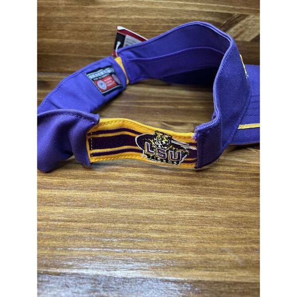 LSU‎ Tigers Louisiana State Colosseum Adjustable Purple Gold Yellow Visor NWT - Picture 4 of 4